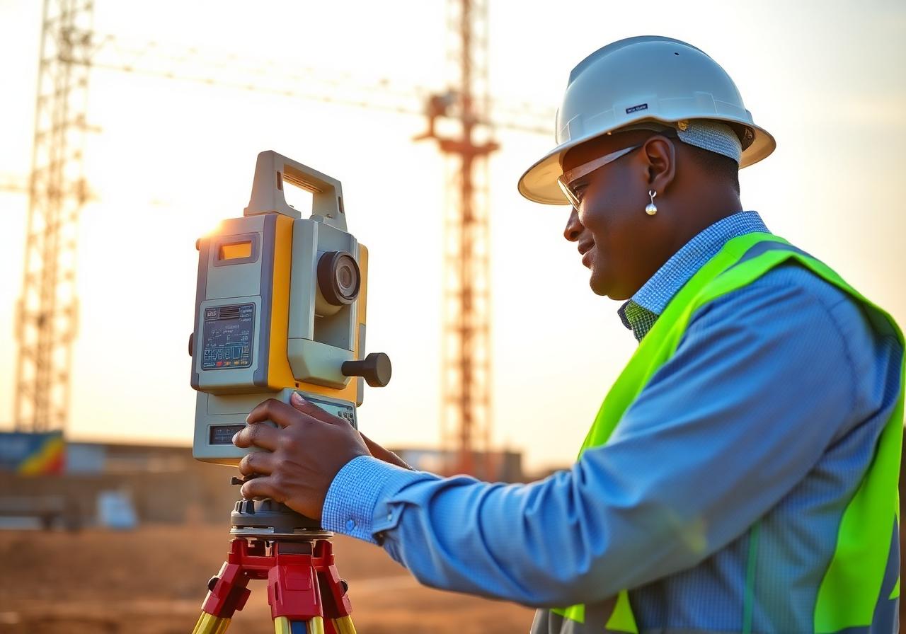 Licensed surveyor at work